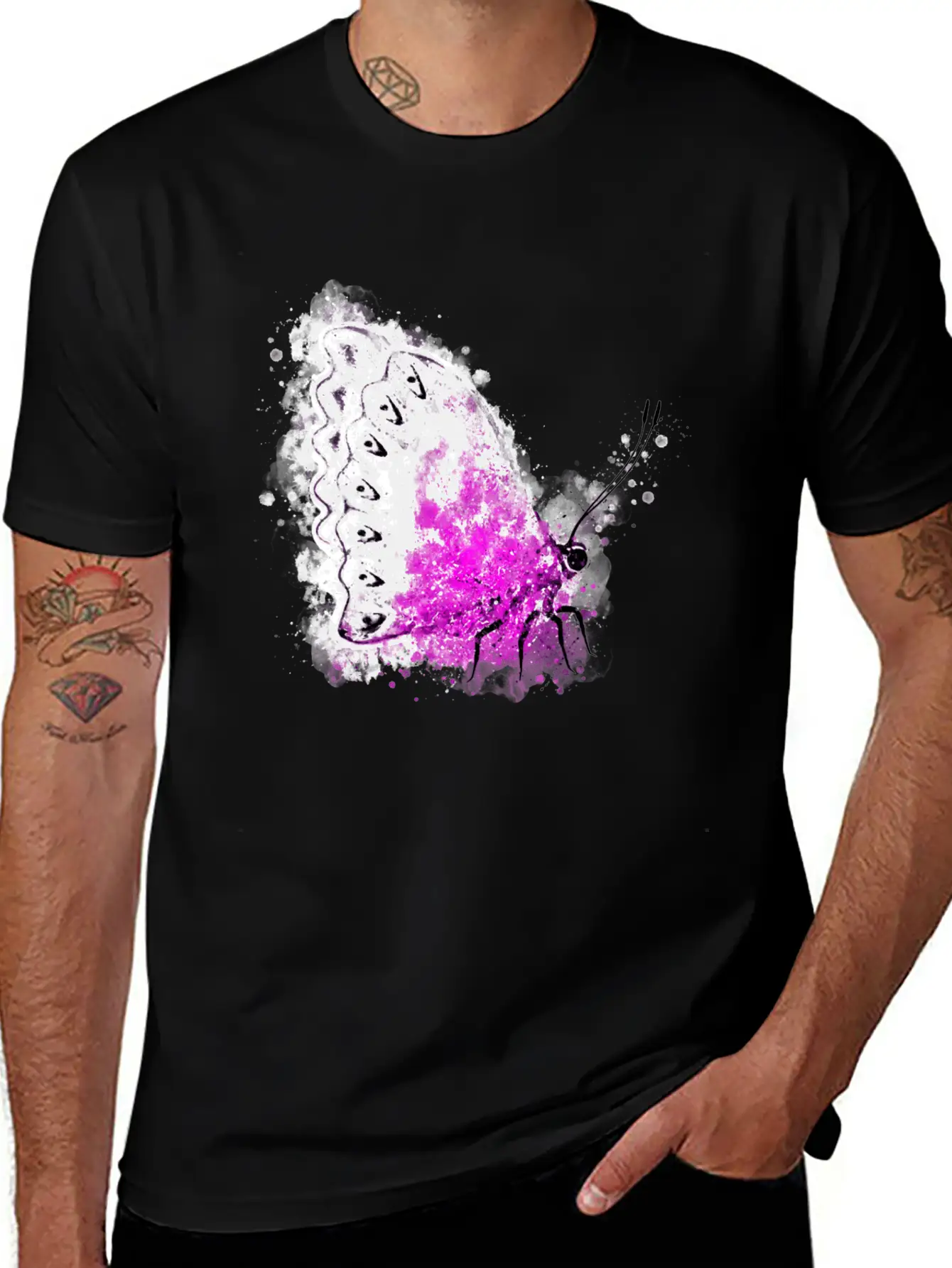 Butterfly Watercolor Art Breathable Graphic T-Shirt – Perfect For Casual Days