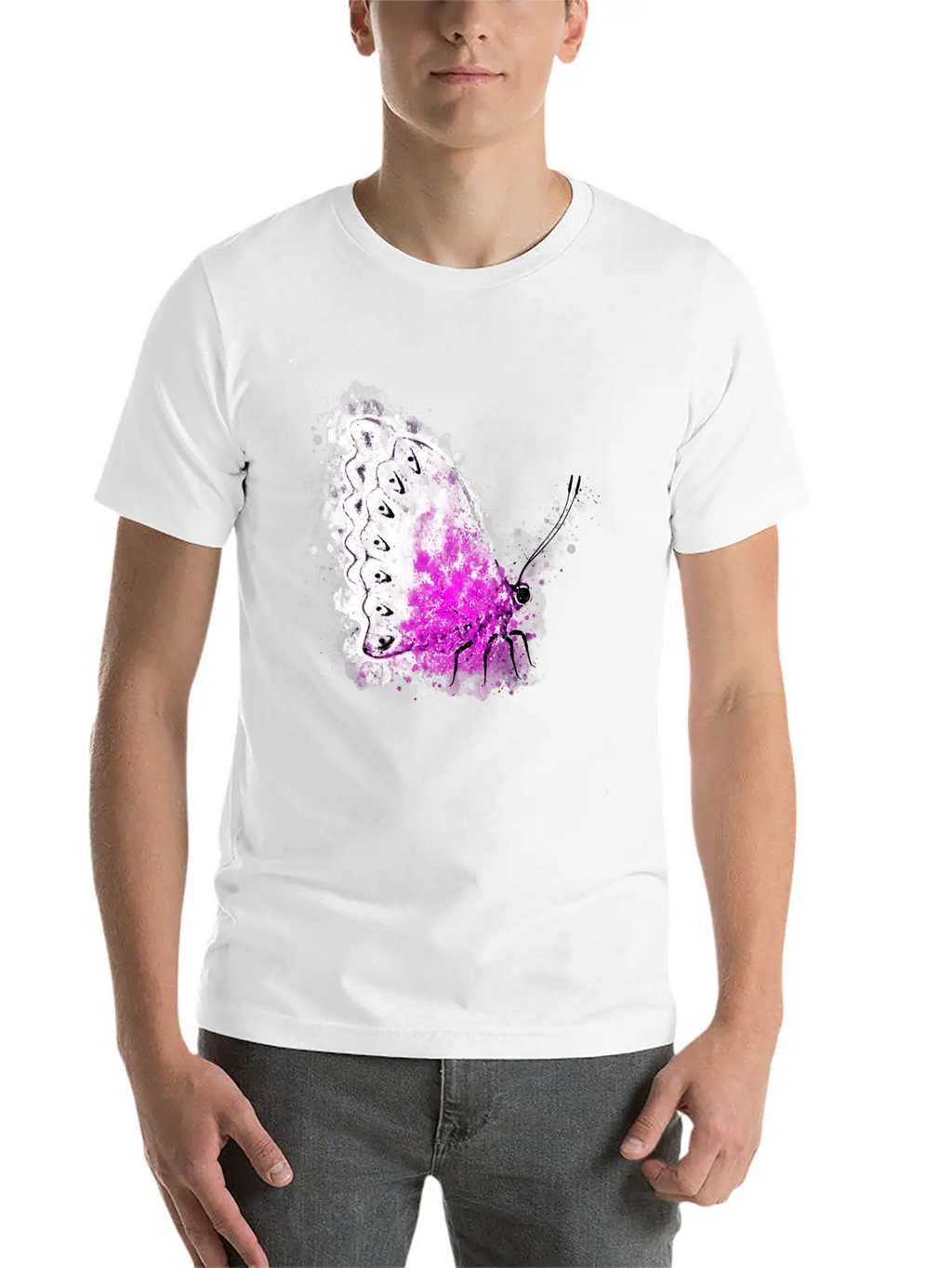 Butterfly Watercolor Art Breathable Graphic T-Shirt – Perfect For Casual Days