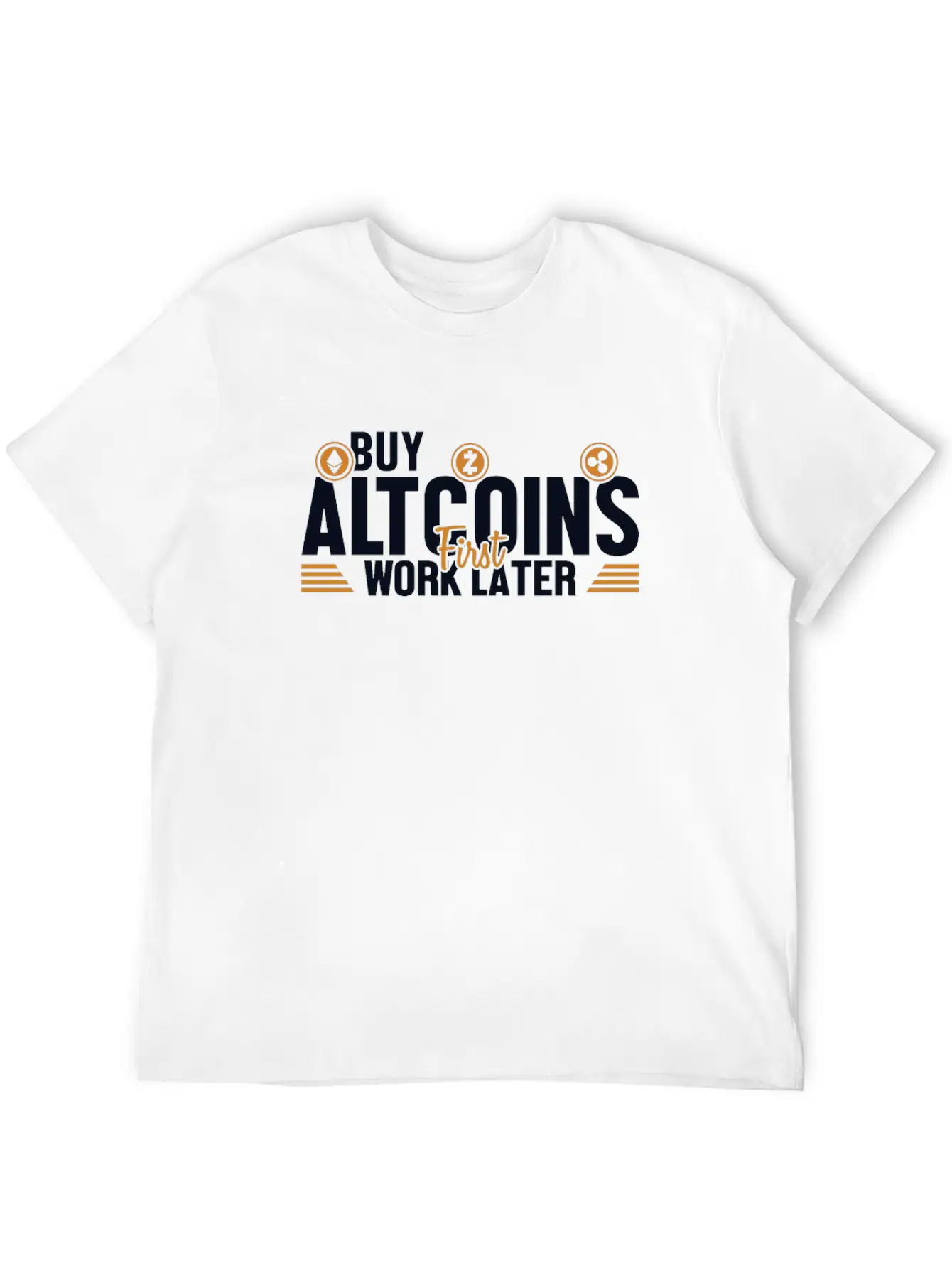 Buy Altcoins First Work Later Wallet Crypto Breathable Graphic T-Shirt – Perfect For Casual Days