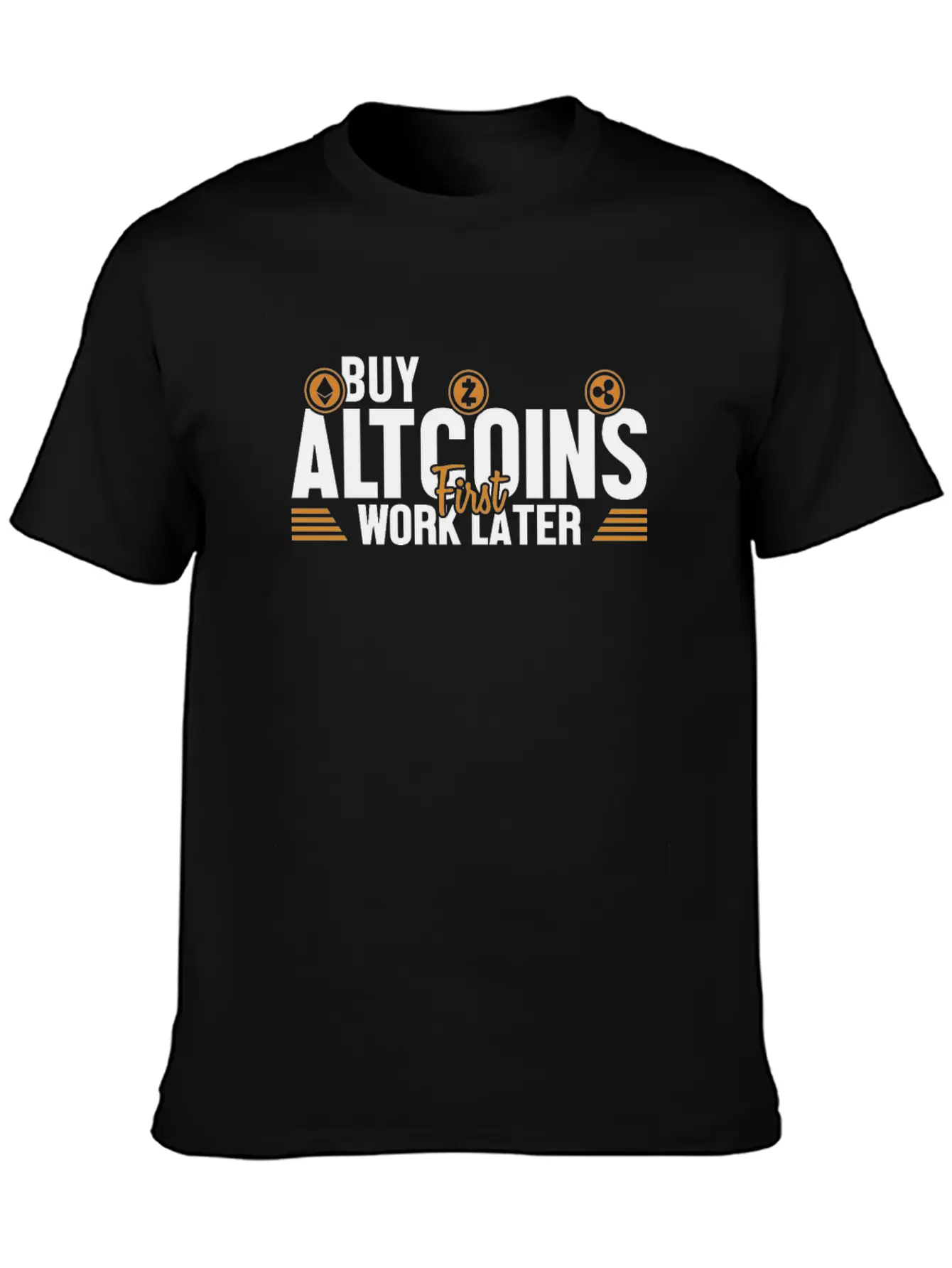 Buy Altcoins First Work Later Wallet Crypto Breathable Graphic T-Shirt – Perfect For Casual Days