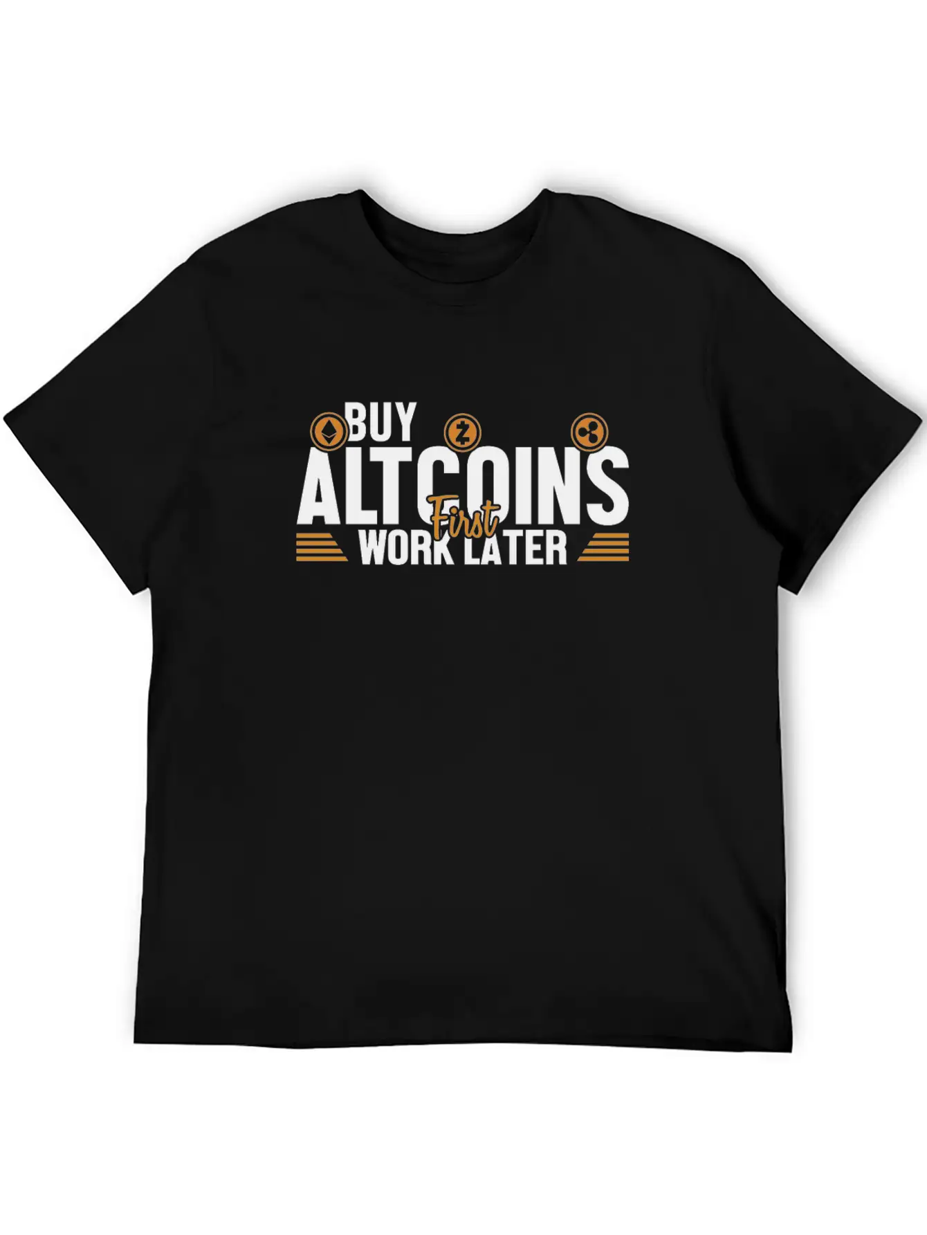 Buy Altcoins First Work Later Wallet Crypto Breathable Graphic T-Shirt – Perfect For Casual Days
