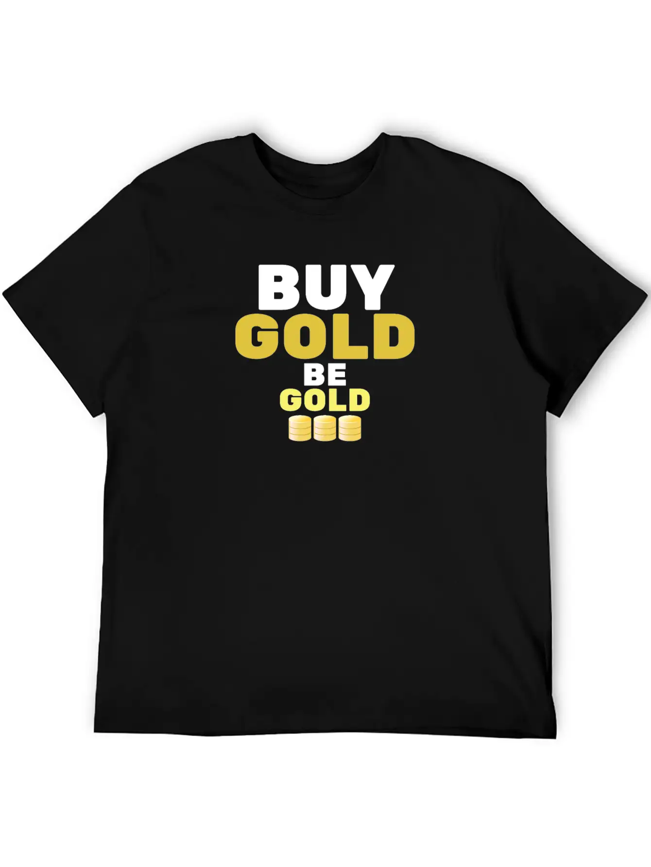 Buy Gold - Be Gold | Gold Coin Investment Breathable Soft Cotton T-Shirt – Timeless Casual Look