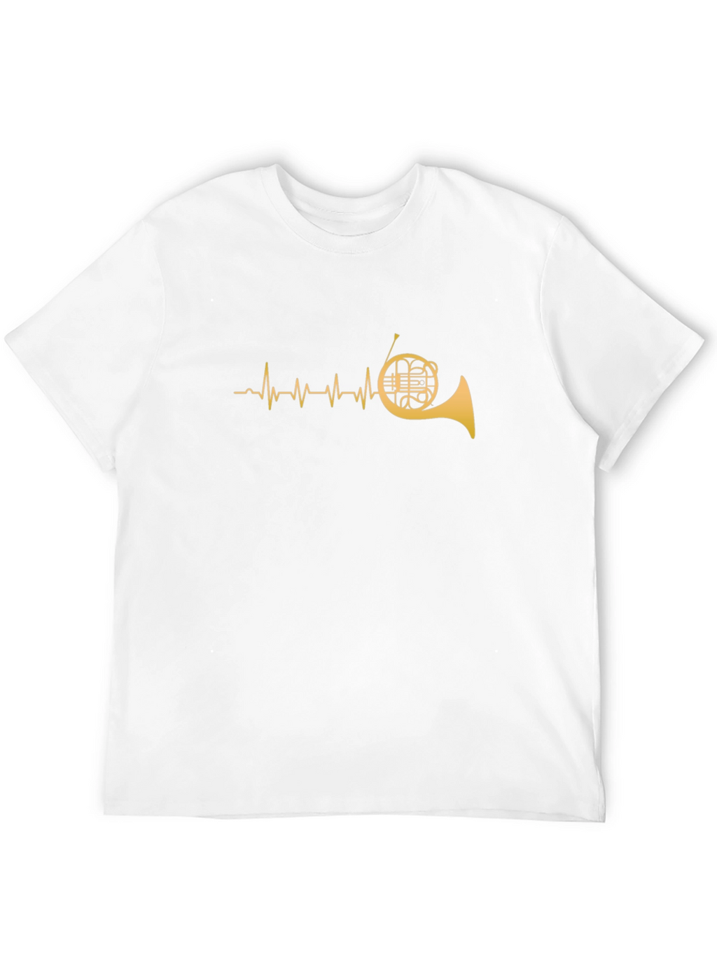 French Horn Heartbeat T-Shirt - Musician Tee