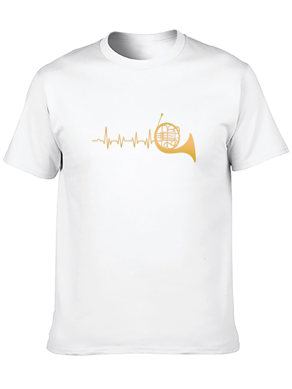 French Horn Heartbeat T-Shirt - Musician Tee
