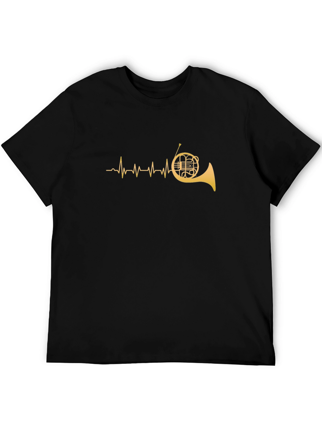 French Horn Heartbeat T-Shirt - Musician Tee