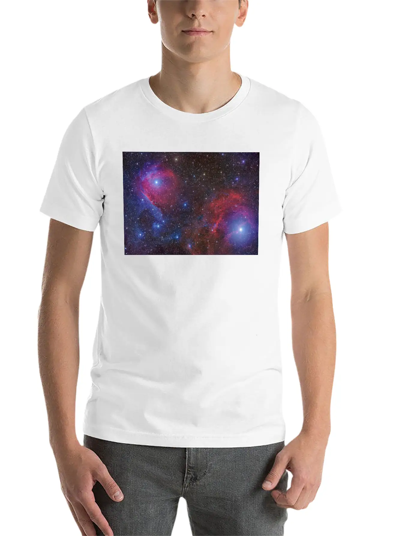 BVD LVCK Nebula White T Stylish Everyday T-Shirt – Unisex Basic Cotton Tee