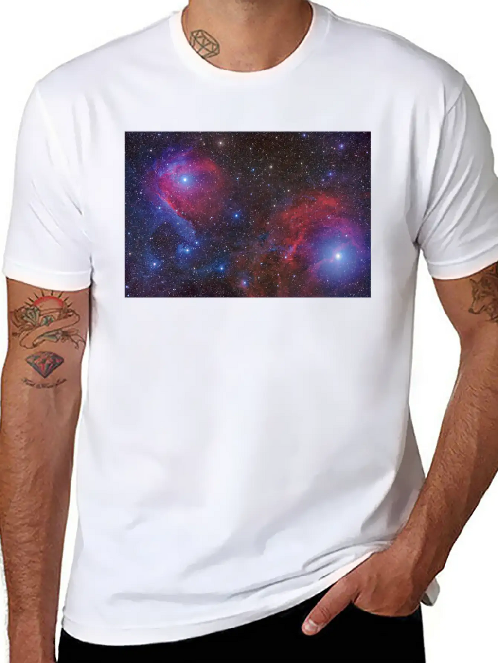 BVD LVCK Nebula White T Stylish Everyday T-Shirt – Unisex Basic Cotton Tee
