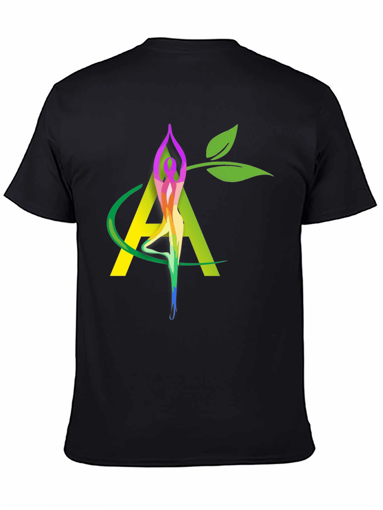 Yoga Nature Black Graphic Tee