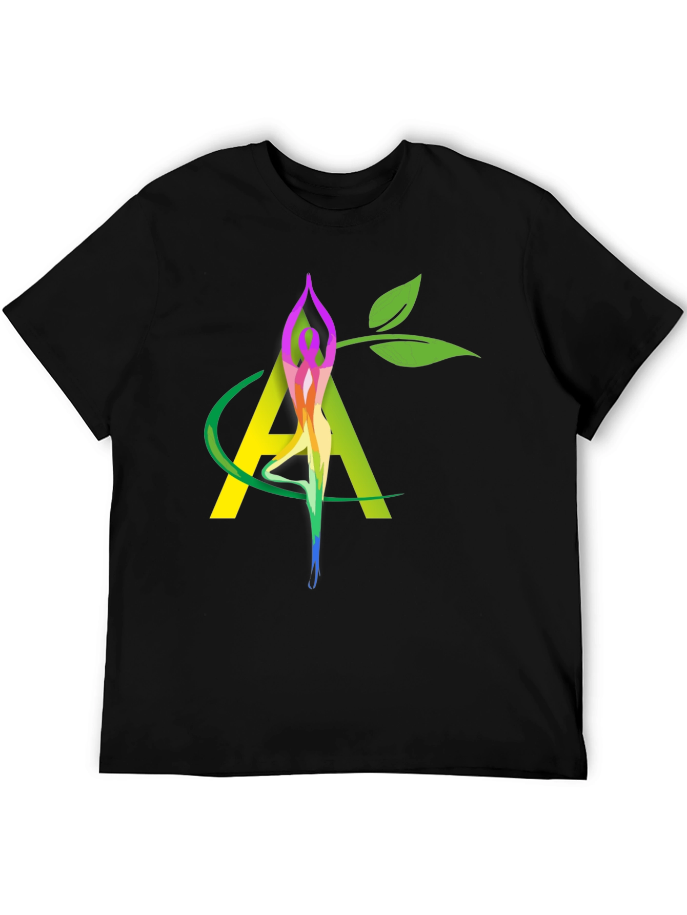 Yoga Nature Black Graphic Tee