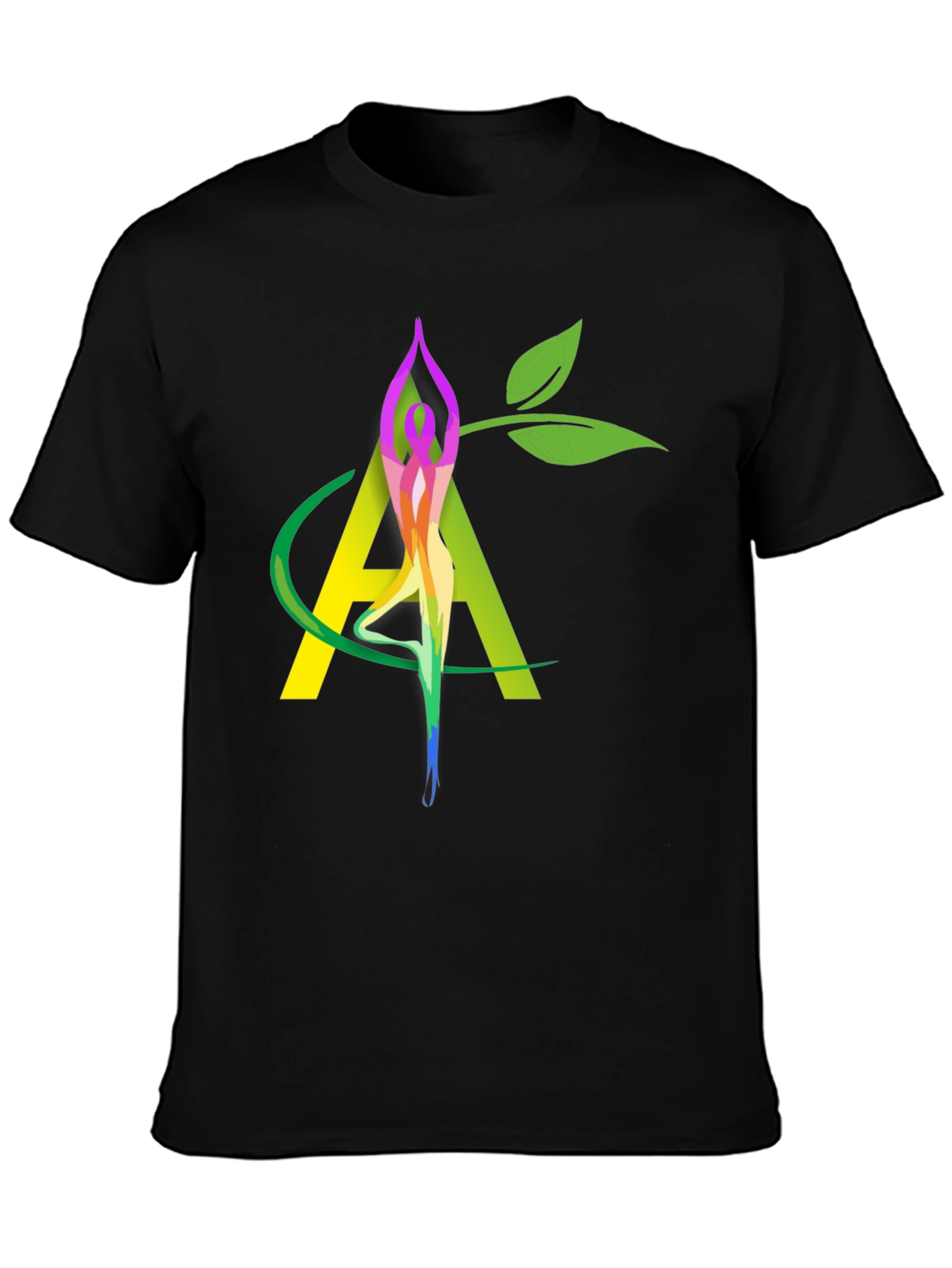 Yoga Nature Black Graphic Tee