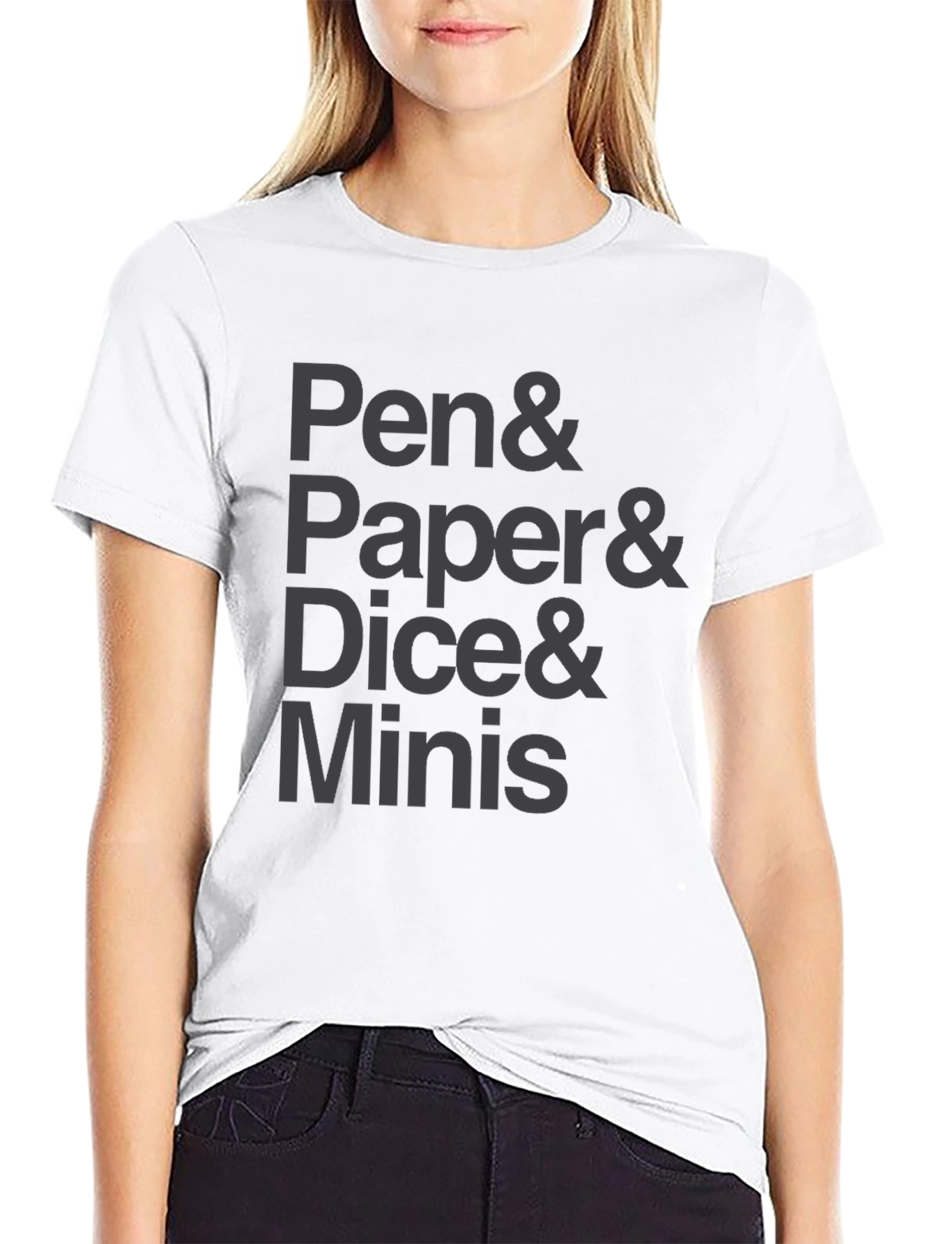 Pen Paper Dice Minis Black T-Shirt