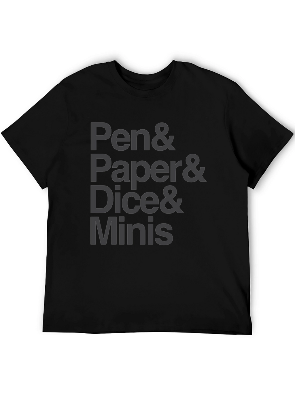 Pen Paper Dice Minis Black T-Shirt
