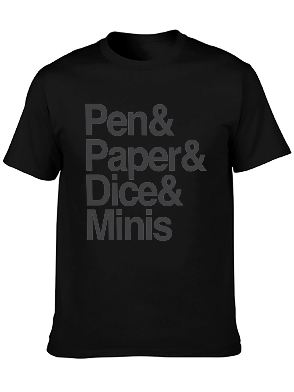 Pen Paper Dice Minis Black T-Shirt