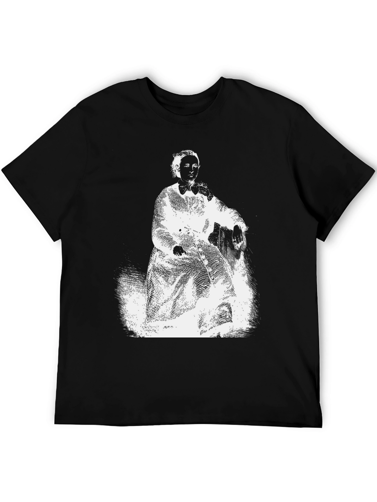 Vintage Portrait Graphic Tee - Black Unisex T-Shirt