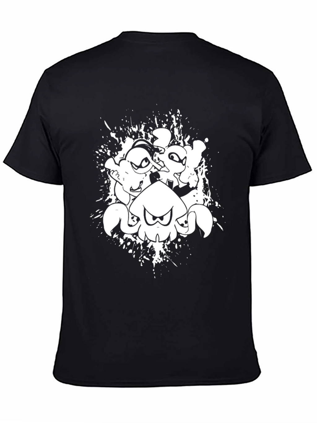 Squid Game T-Shirt Black Ink Splatter Graphic Tee