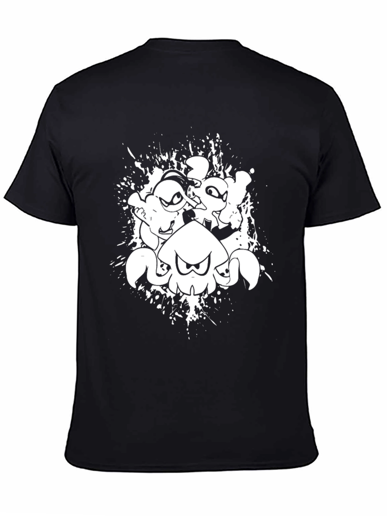 Squid Game T-Shirt Black Ink Splatter Graphic Tee