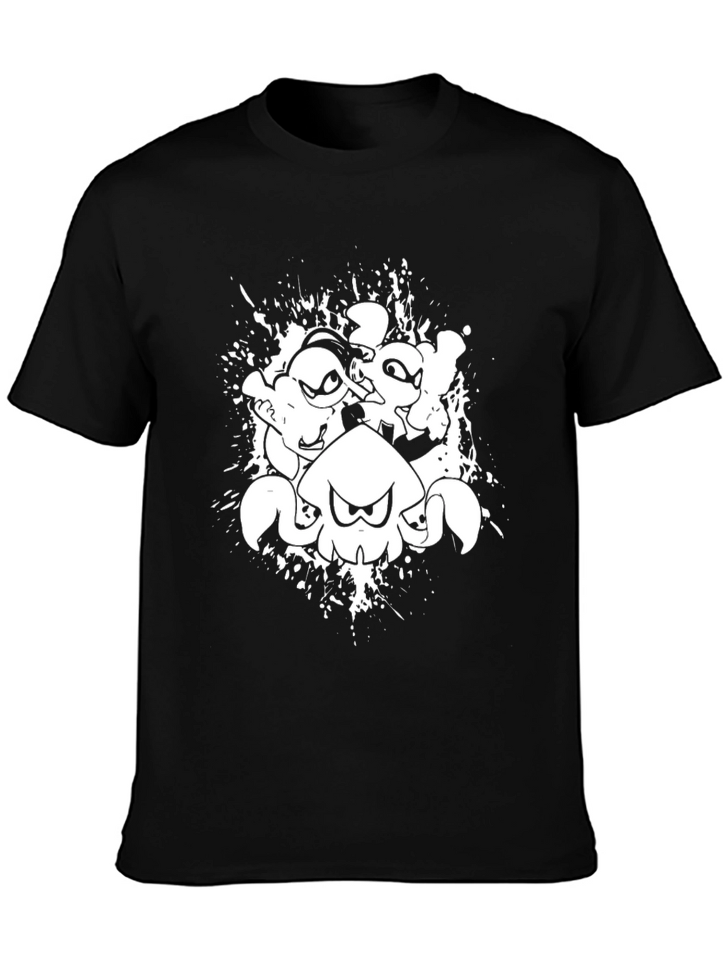 Squid Game T-Shirt Black Ink Splatter Graphic Tee