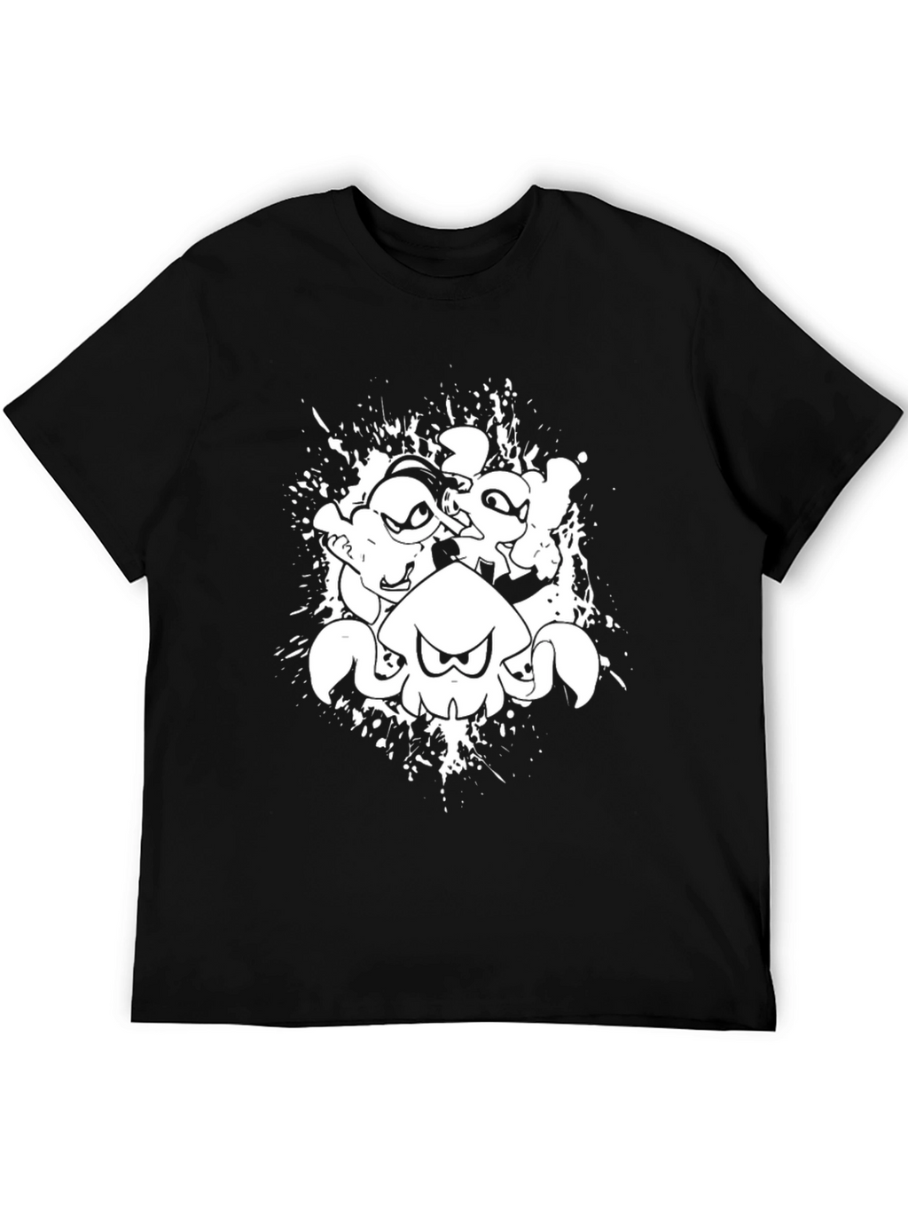 Squid Game T-Shirt Black Ink Splatter Graphic Tee