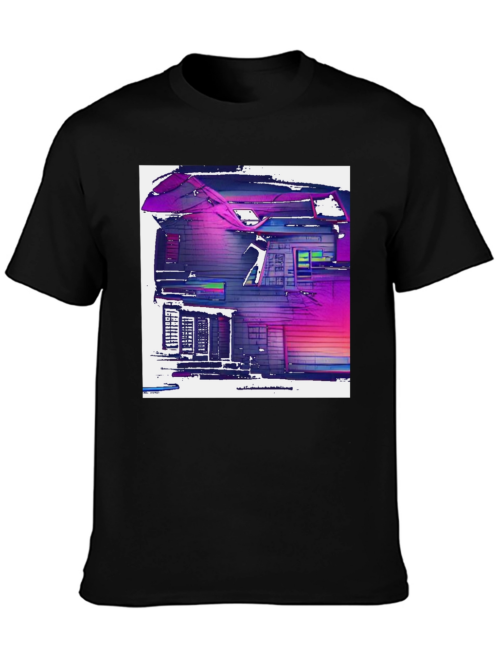 Abstract House Graphic T-Shirt - Modern Art Tee
