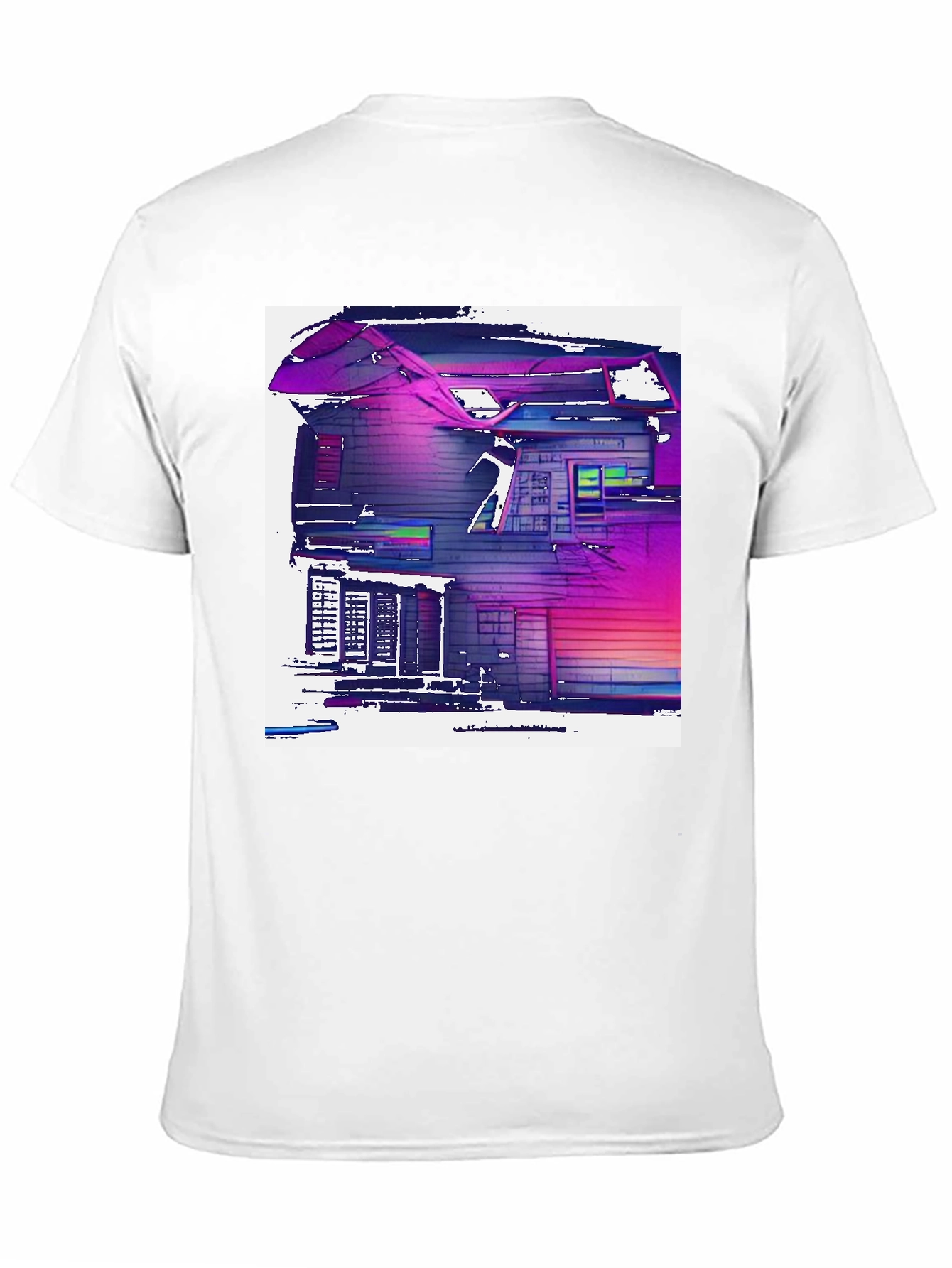 Abstract House Graphic T-Shirt - Modern Art Tee