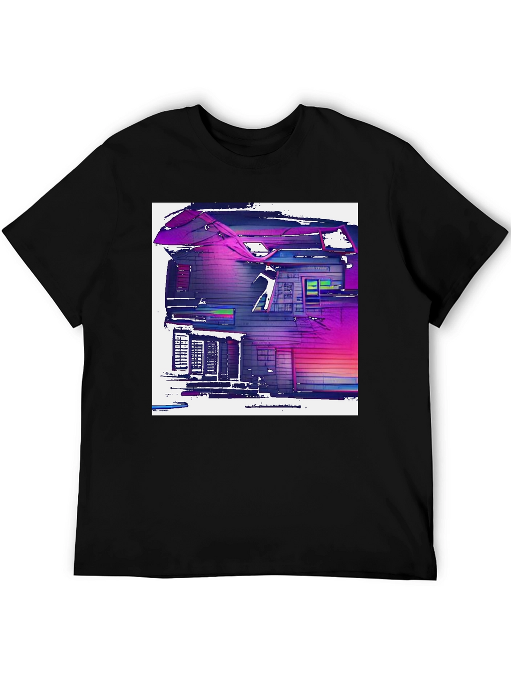 Abstract House Graphic T-Shirt - Modern Art Tee