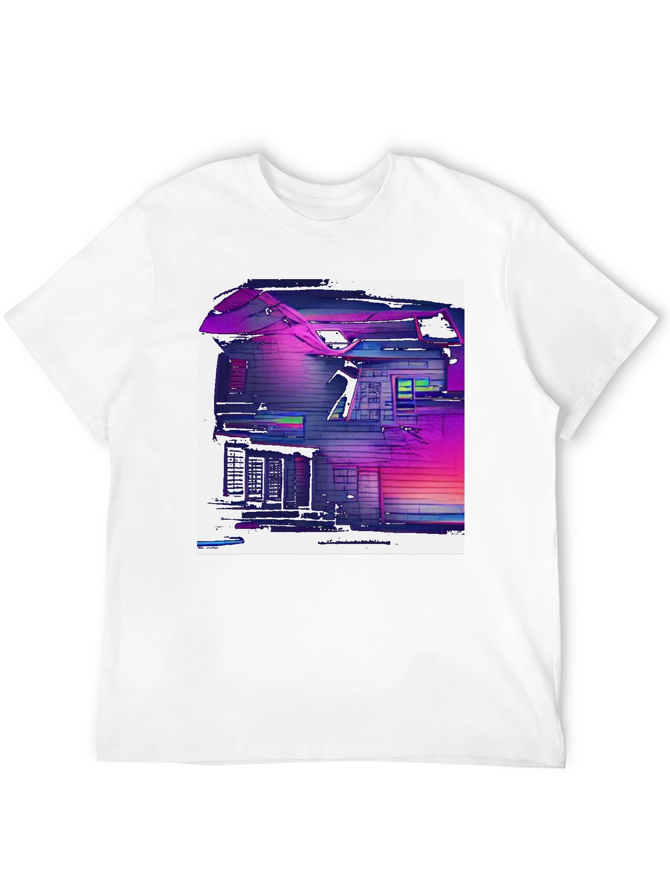Abstract House Graphic T-Shirt - Modern Art Tee