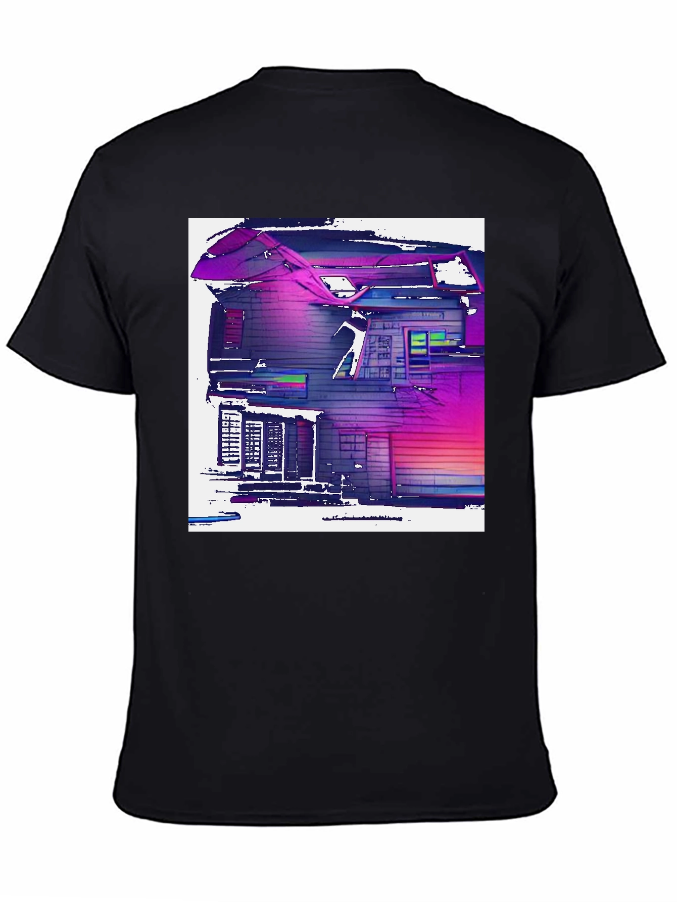 Abstract House Graphic T-Shirt - Modern Art Tee