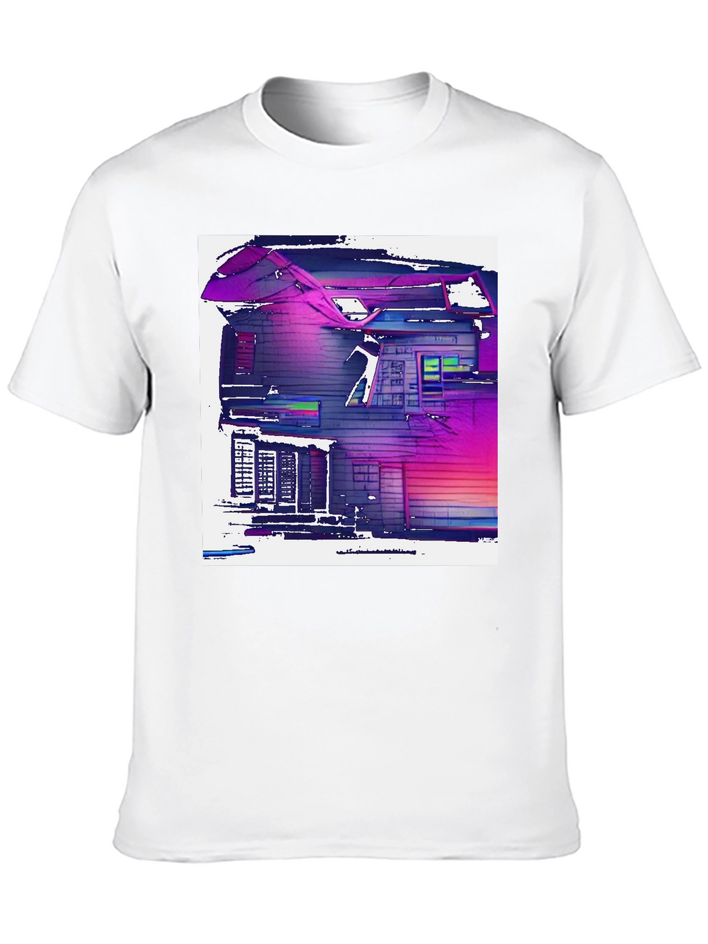 Abstract House Graphic T-Shirt - Modern Art Tee