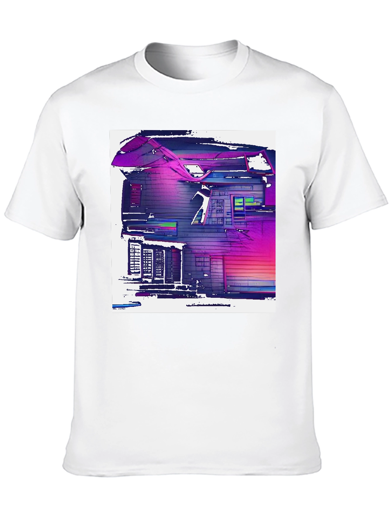 Abstract House Graphic T-Shirt - Modern Art Tee