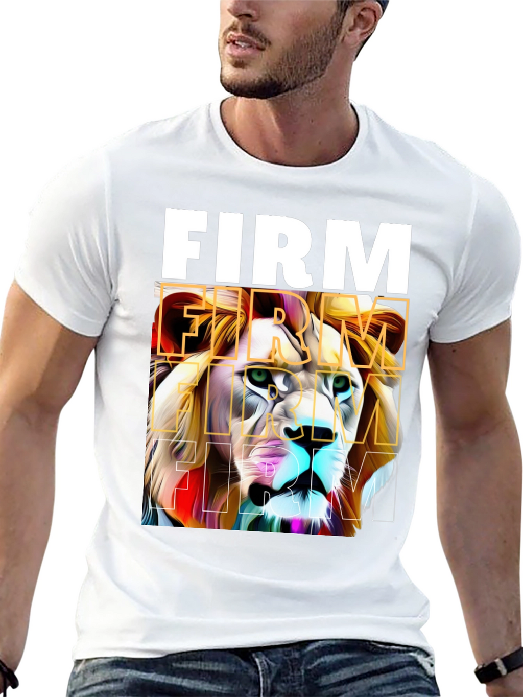 FIRM Lion Graphic Tee - Bold Streetwear