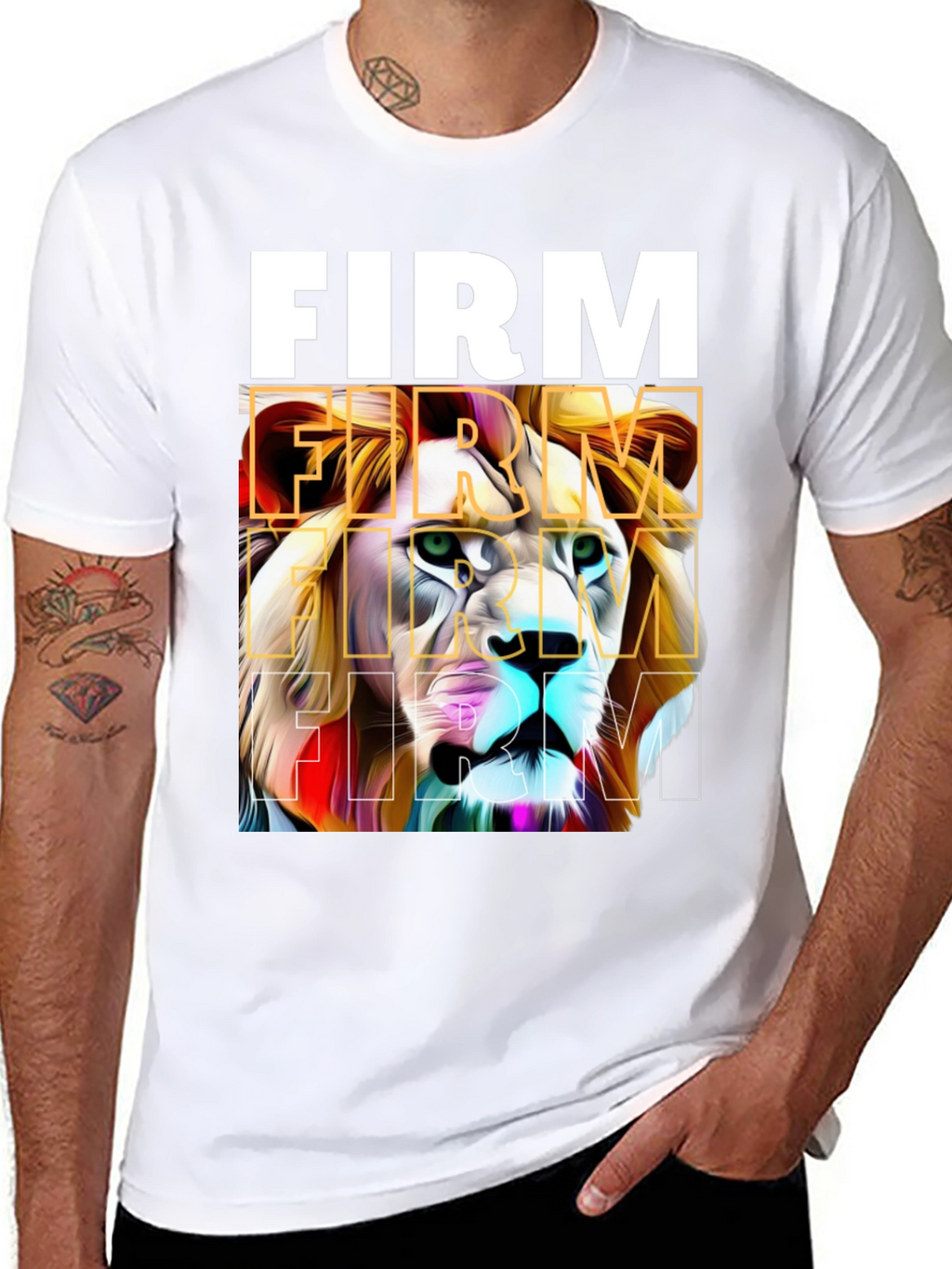 FIRM Lion Graphic Tee - Bold Streetwear
