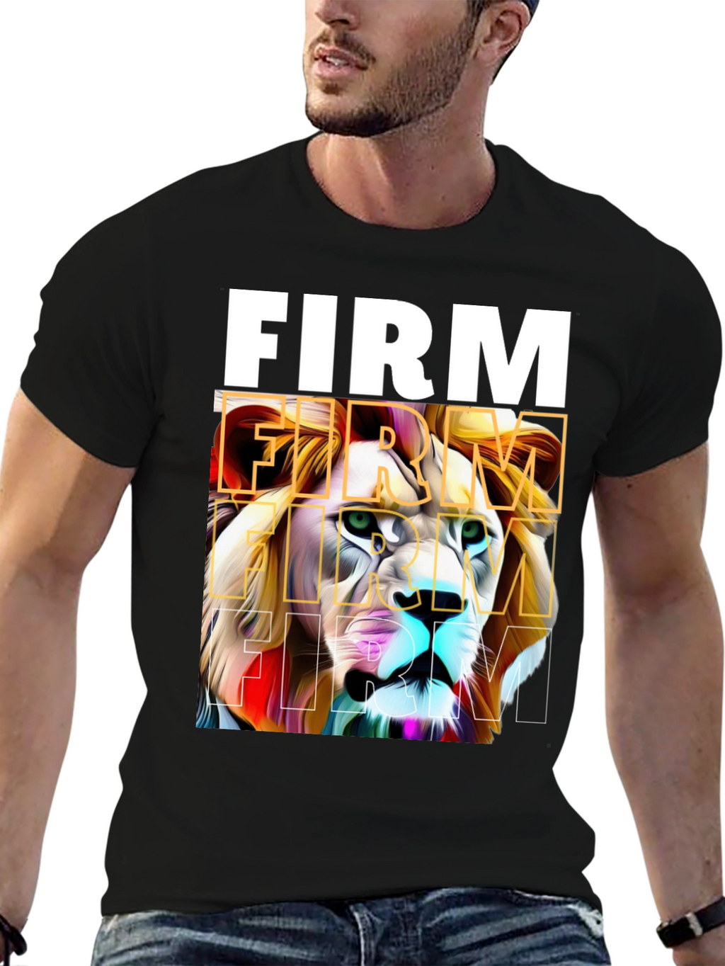 FIRM Lion Graphic Tee - Bold Streetwear