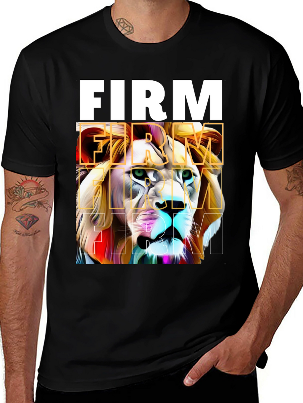 FIRM Lion Graphic Tee - Bold Streetwear