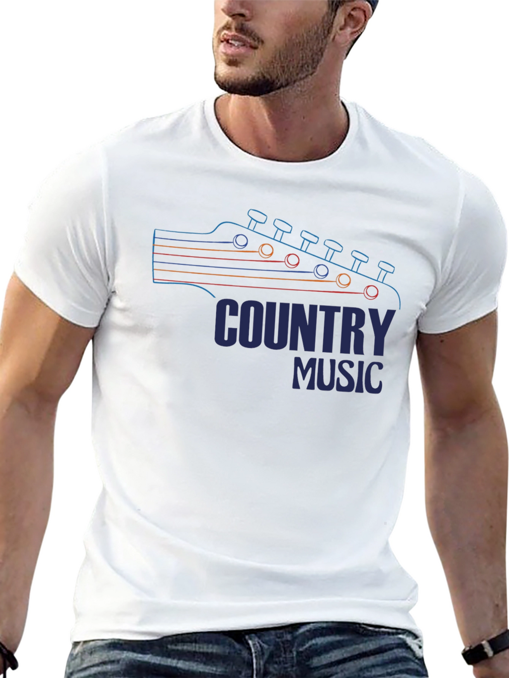 Country Music Guitar Head T-Shirt