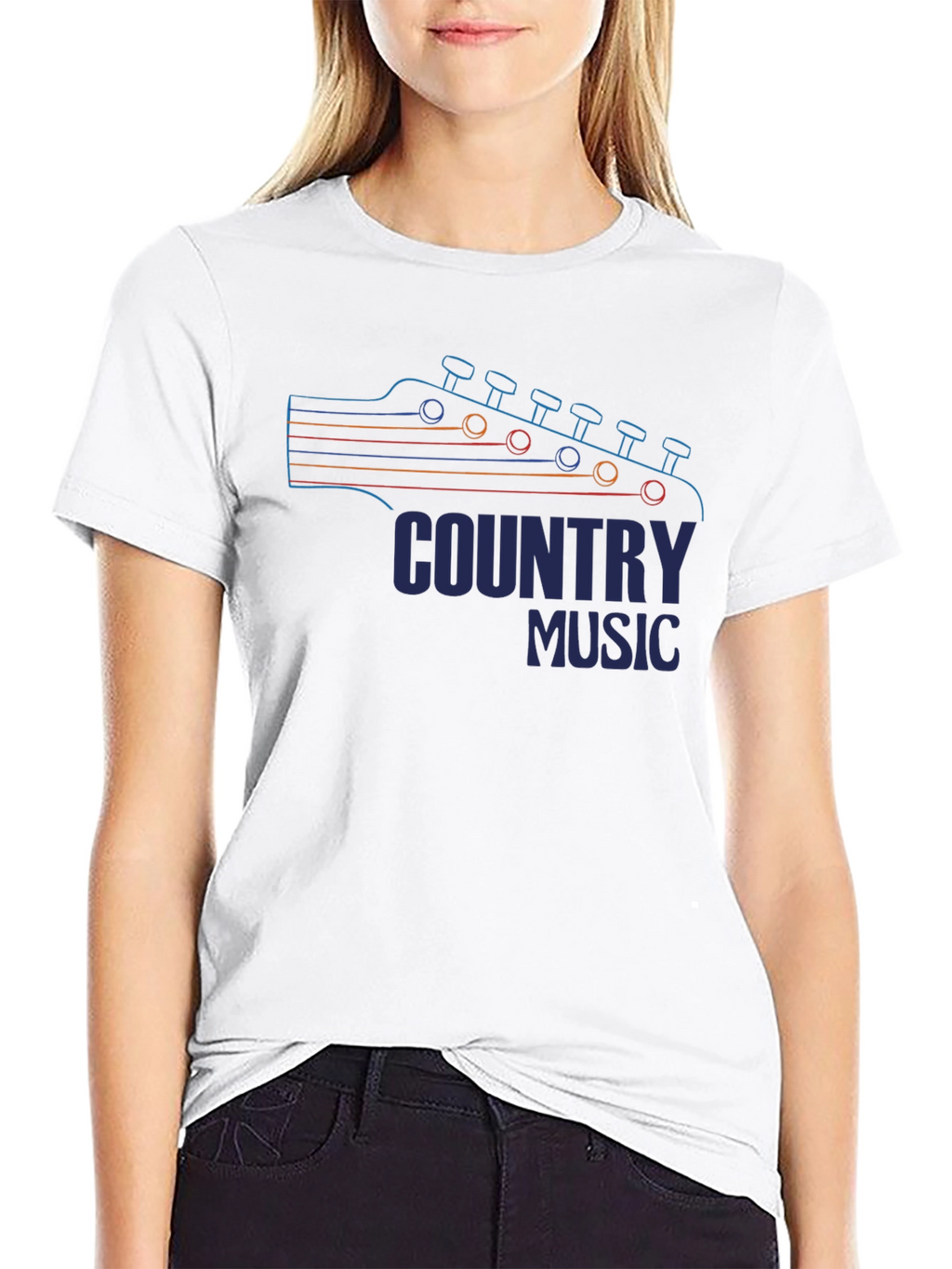 Country Music Guitar Head T-Shirt