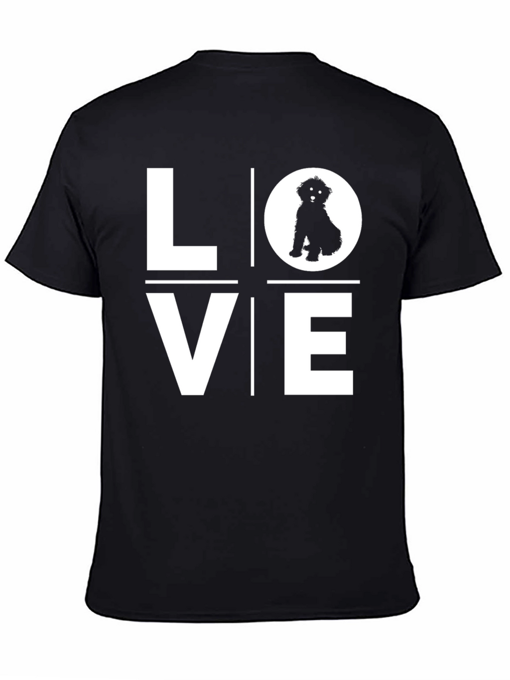 Love Dog T-Shirt - Black Cotton Blend Tee