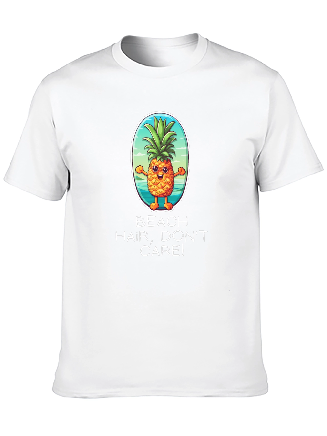 Beach Hair Dont Care Pineapple Graphic Tee