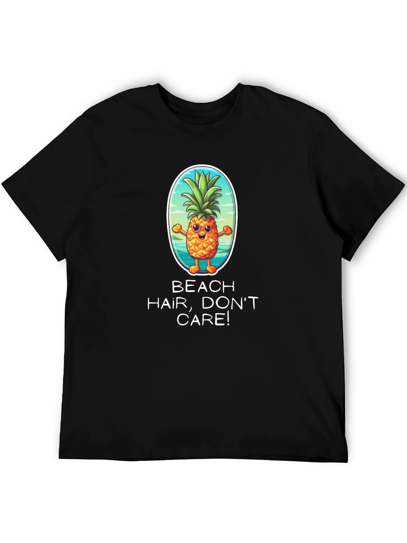 Beach Hair Dont Care Pineapple Graphic Tee