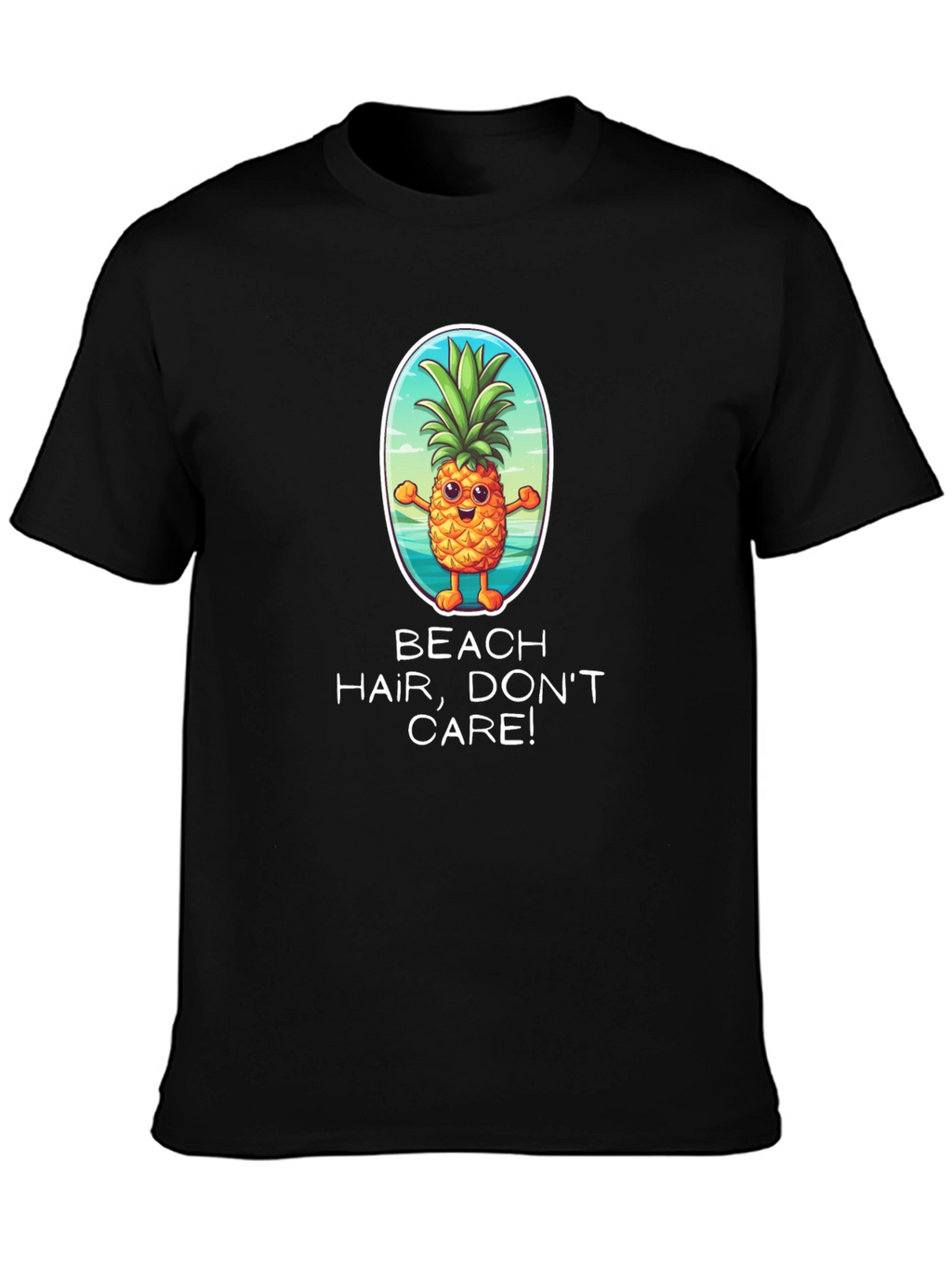 Beach Hair Dont Care Pineapple Graphic Tee