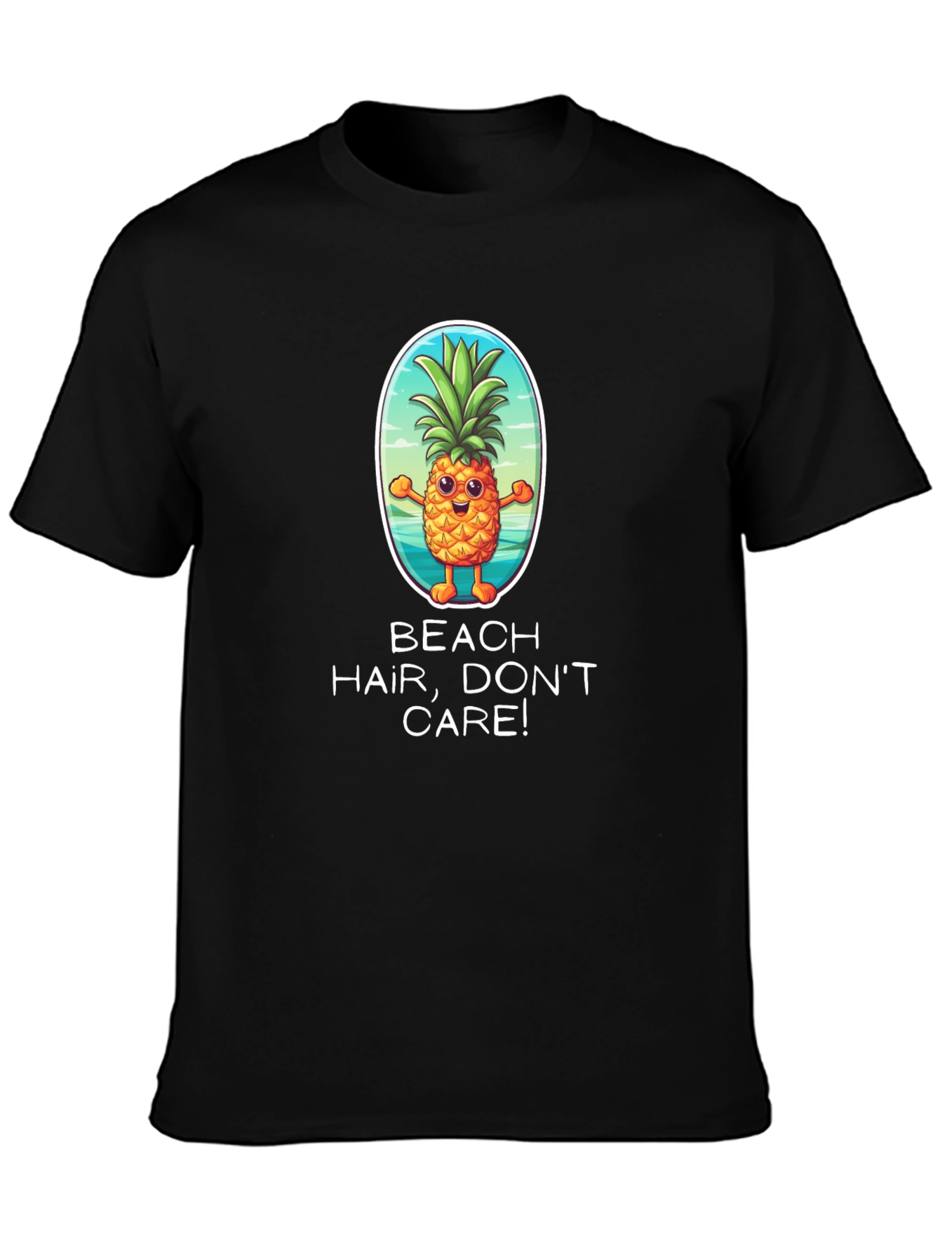 Beach Hair Dont Care Pineapple Graphic Tee