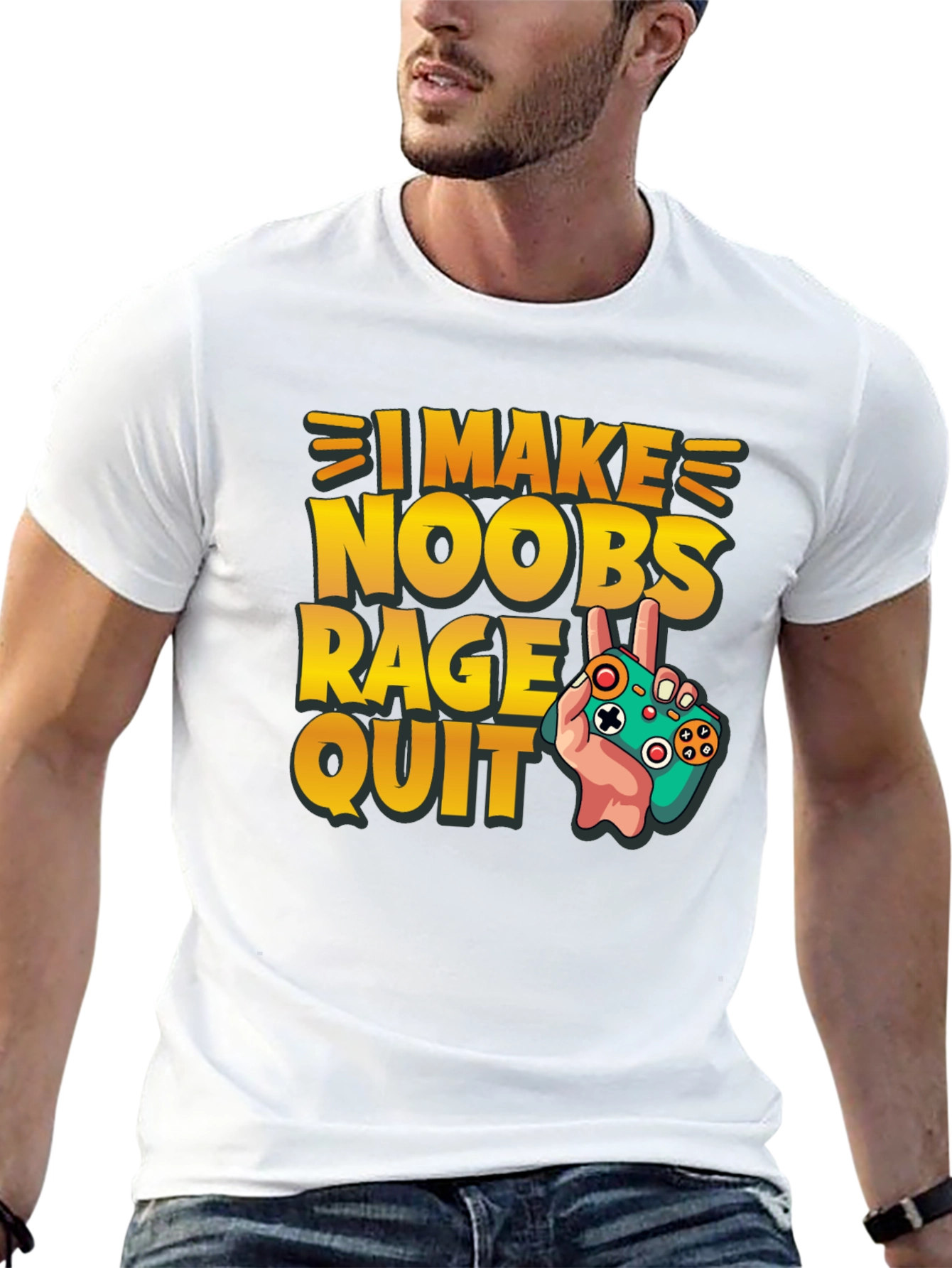 Gamer T-Shirt - I Make Noobs Rage Quit Funny Tee