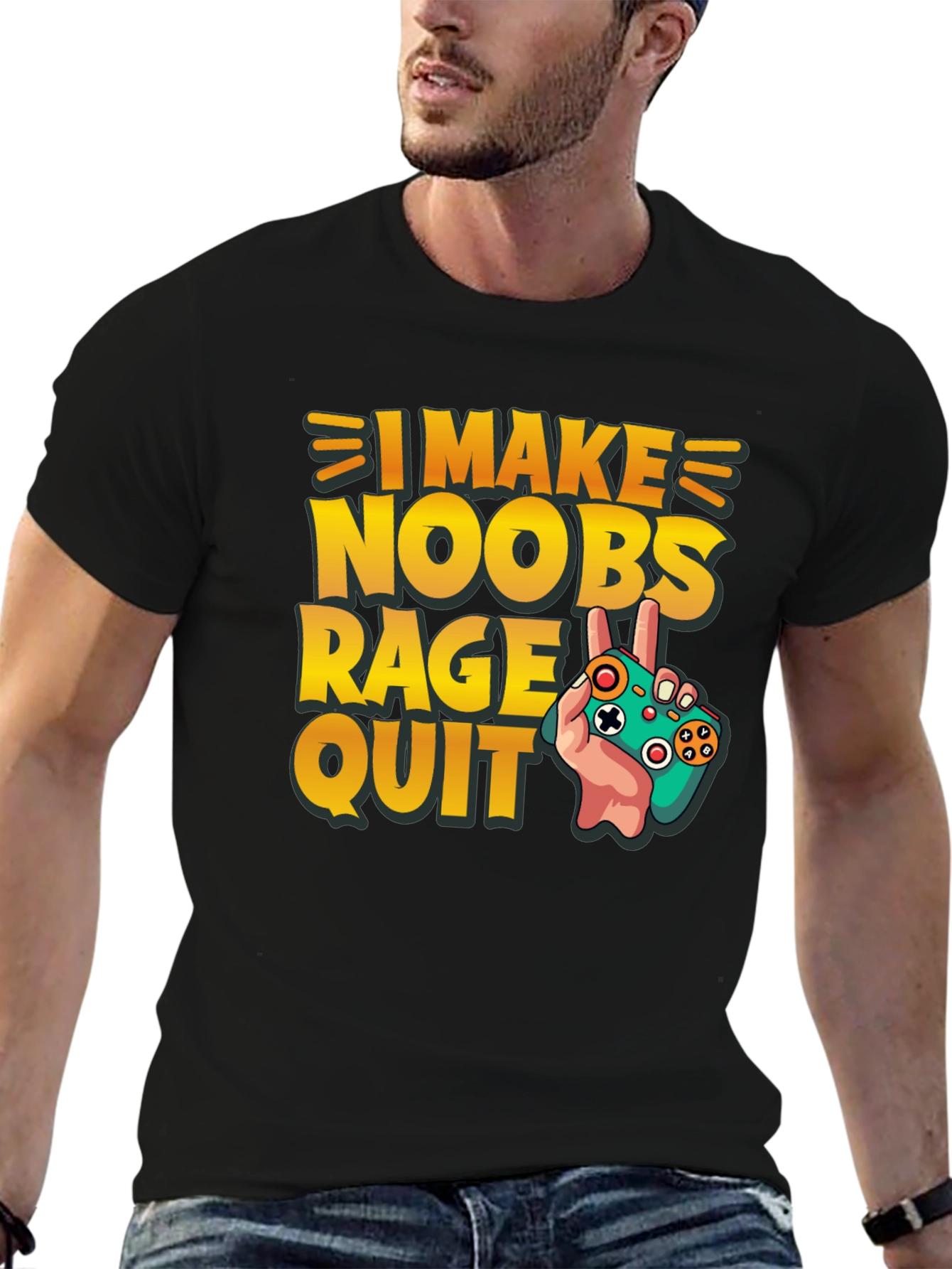Gamer T-Shirt - I Make Noobs Rage Quit Funny Tee