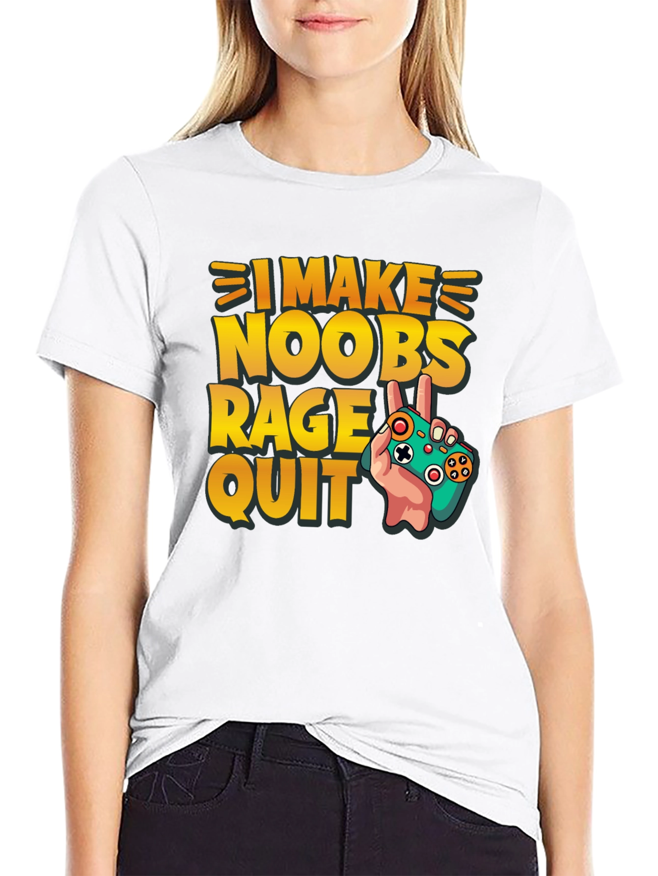 Gamer T-Shirt - I Make Noobs Rage Quit Funny Tee