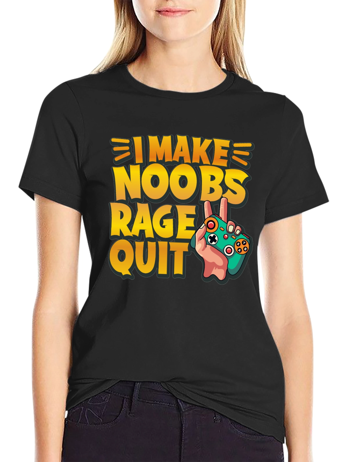 Gamer T-Shirt - I Make Noobs Rage Quit Funny Tee