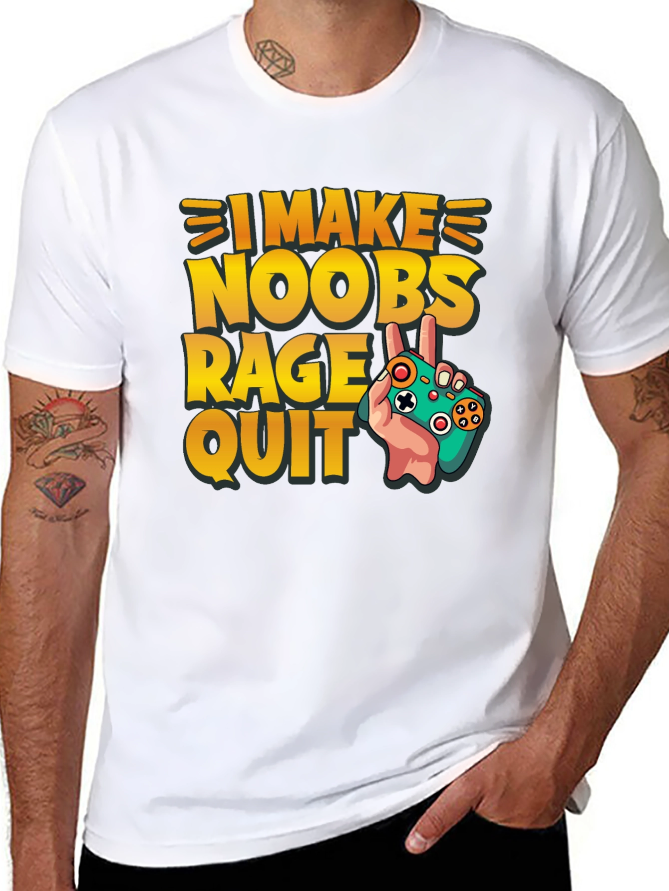 Gamer T-Shirt - I Make Noobs Rage Quit Funny Tee