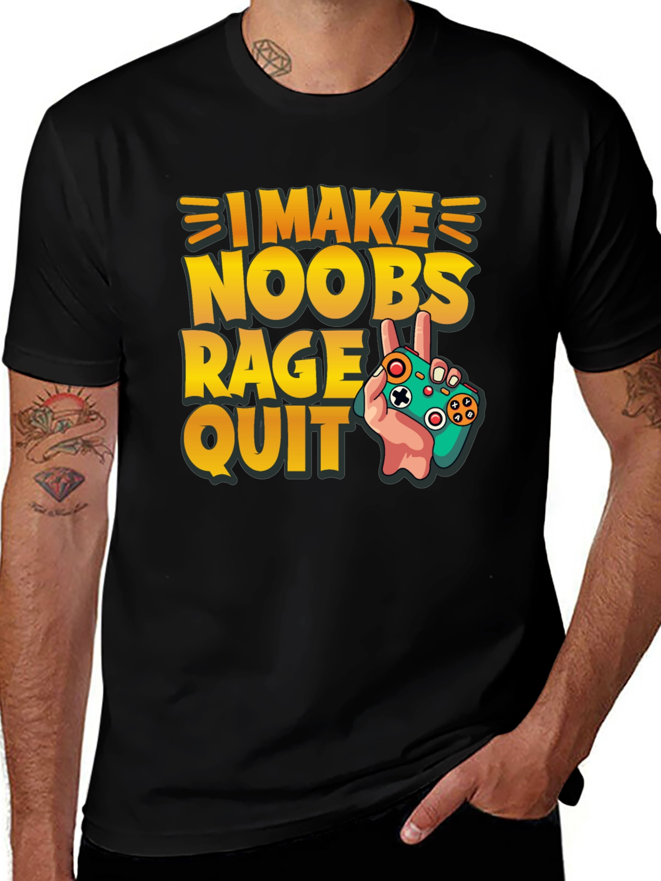 Gamer T-Shirt - I Make Noobs Rage Quit Funny Tee