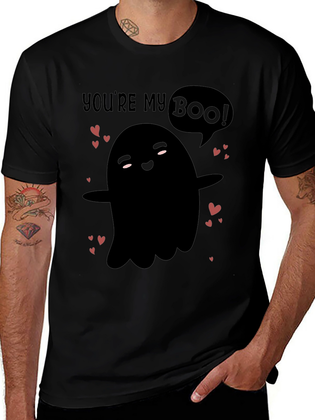 Youre My Boo! Cute Ghost Graphic Tee - Valentines