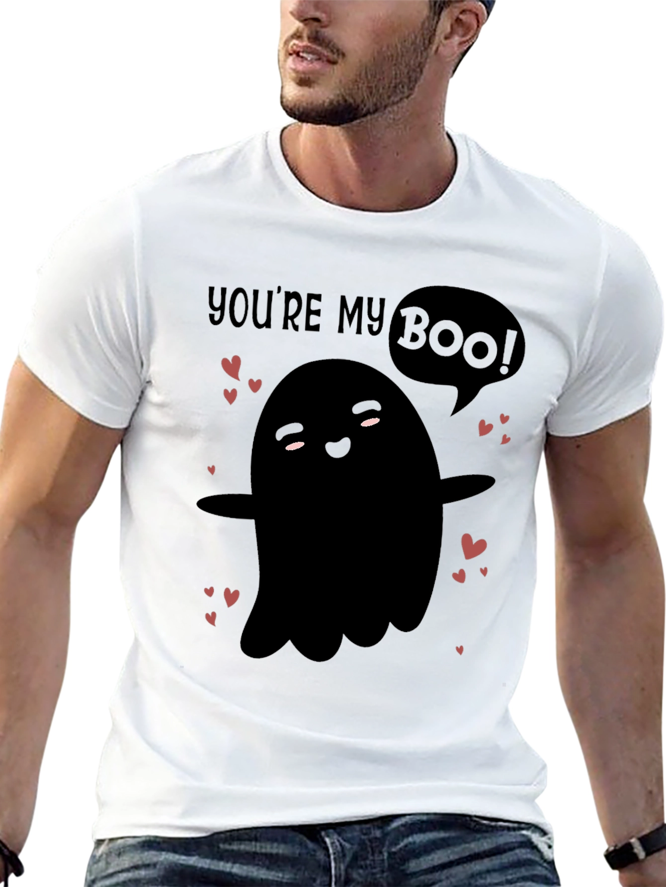 Youre My Boo! Cute Ghost Graphic Tee - Valentines
