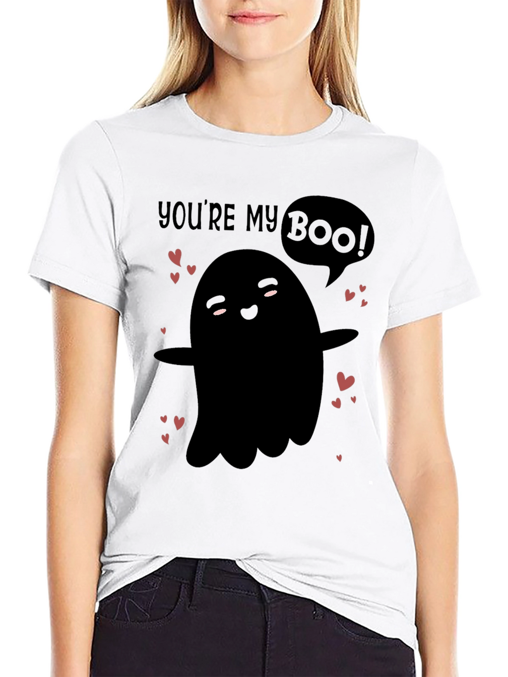 Youre My Boo! Cute Ghost Graphic Tee - Valentines