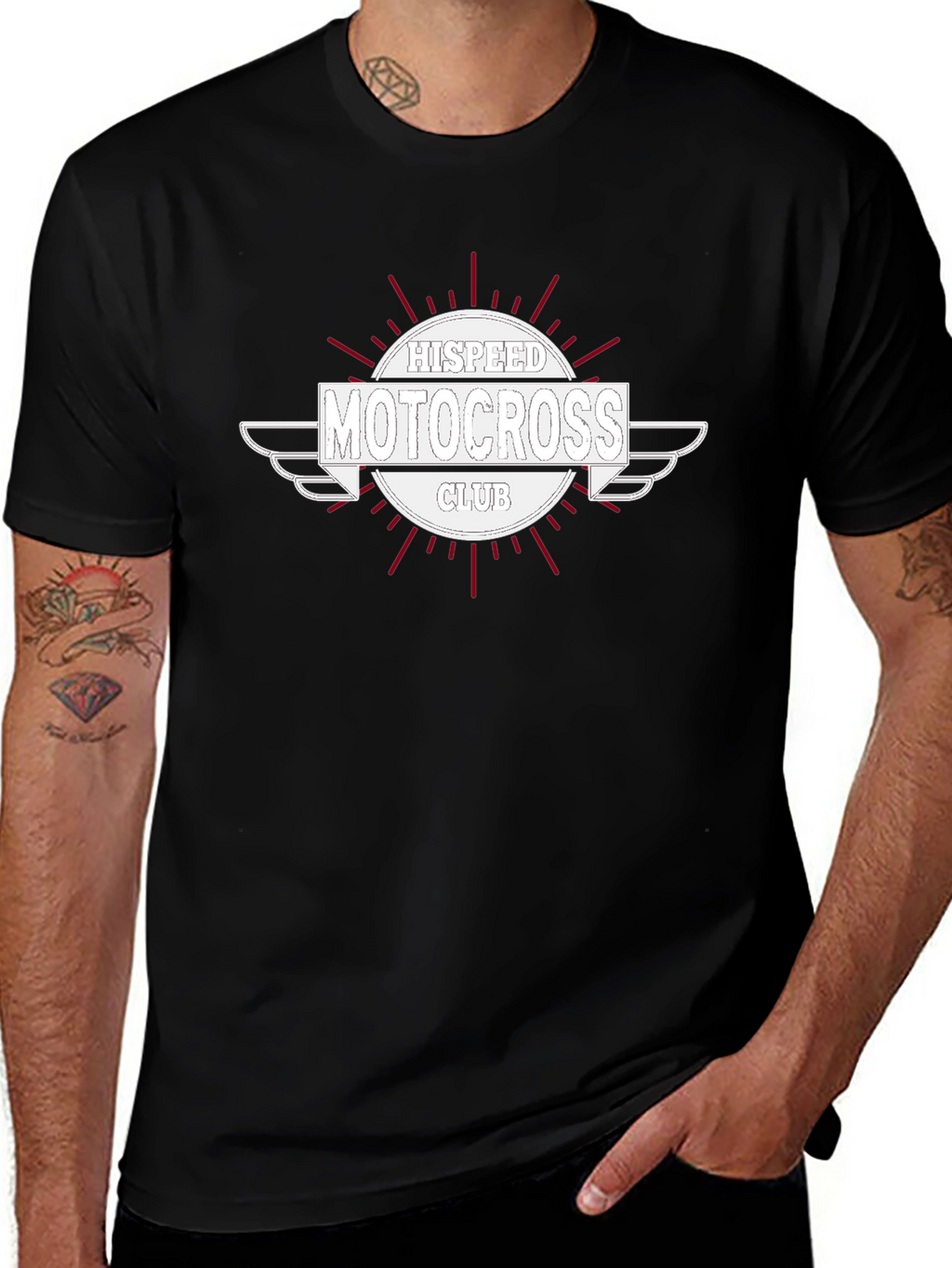 HISPEED Motocross Club Black T-Shirt
